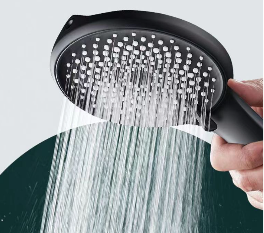 Broadwell — Rainfall Shower Head with Massage, Matte Black