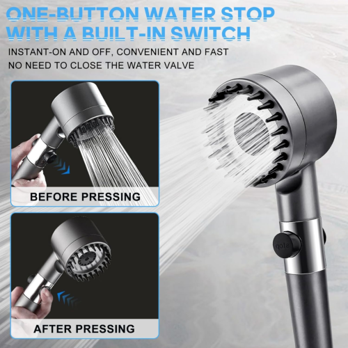 Ellery Scalp — 3-Mode Shower Head with Scalp Brush