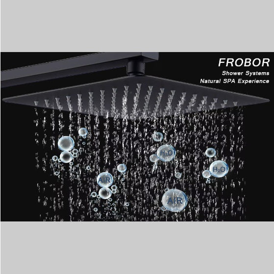 Halden — Wall-Mount Complete Shower Mixer Set, Matte Black