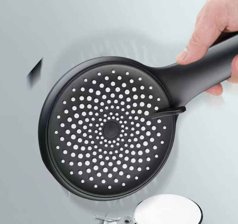 Broadwell — Rainfall Shower Head with Massage, Matte Black