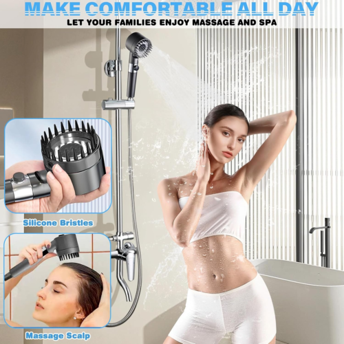 Ellery Scalp — 3-Mode Shower Head with Scalp Brush