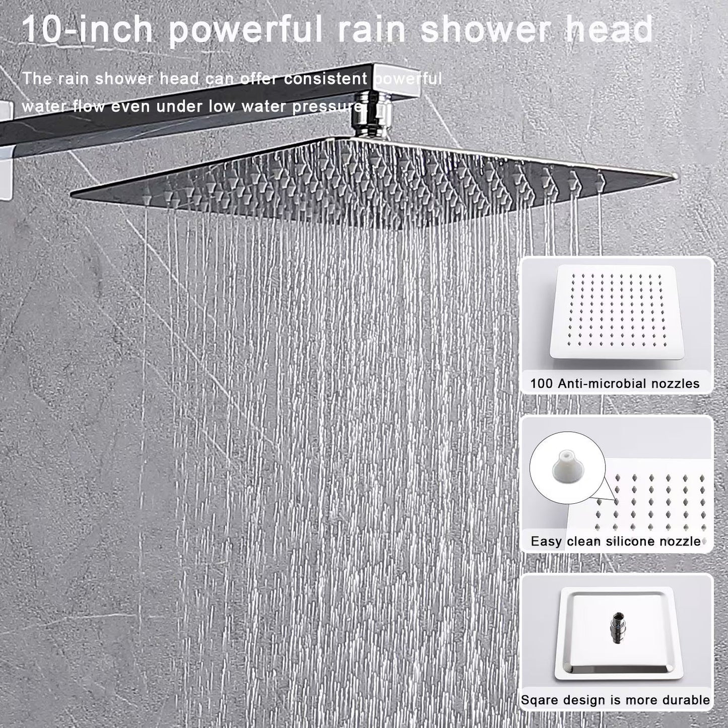 Thornbury — Chrome Rainfall Shower Set (12″)
