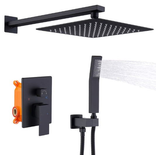 Halden — Wall-Mount Complete Shower Mixer Set, Matte Black