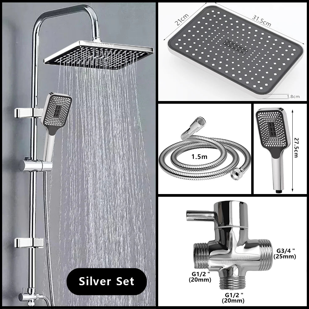 Fenwick shower column — matte black finish