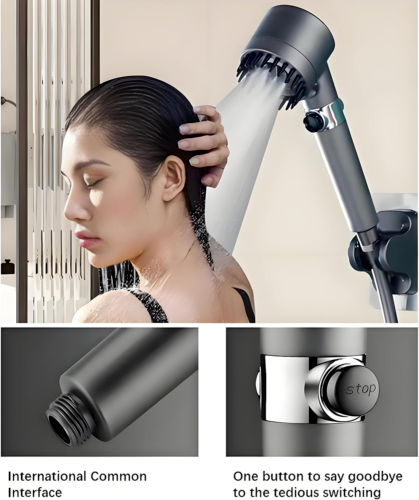 Ellery Scalp — 3-Mode Shower Head with Scalp Brush