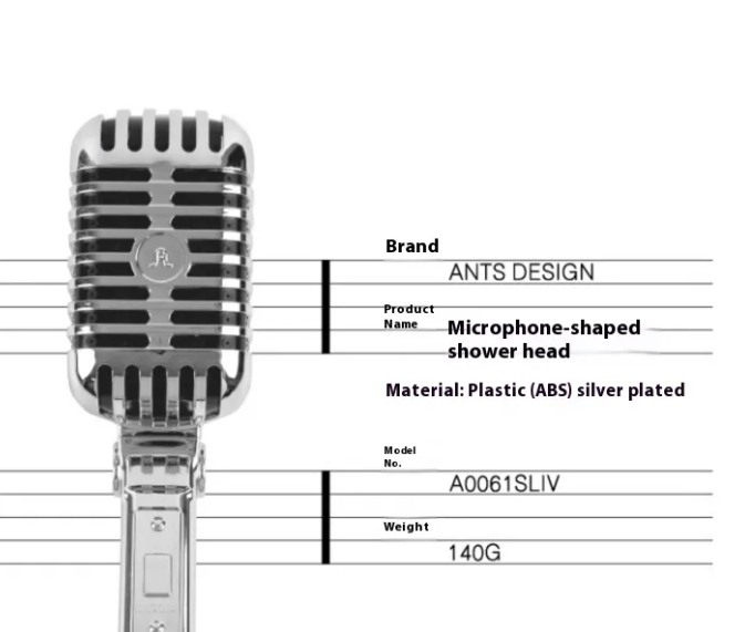 Ashcroft Slim — Handheld Shower Head, Brushed Silver