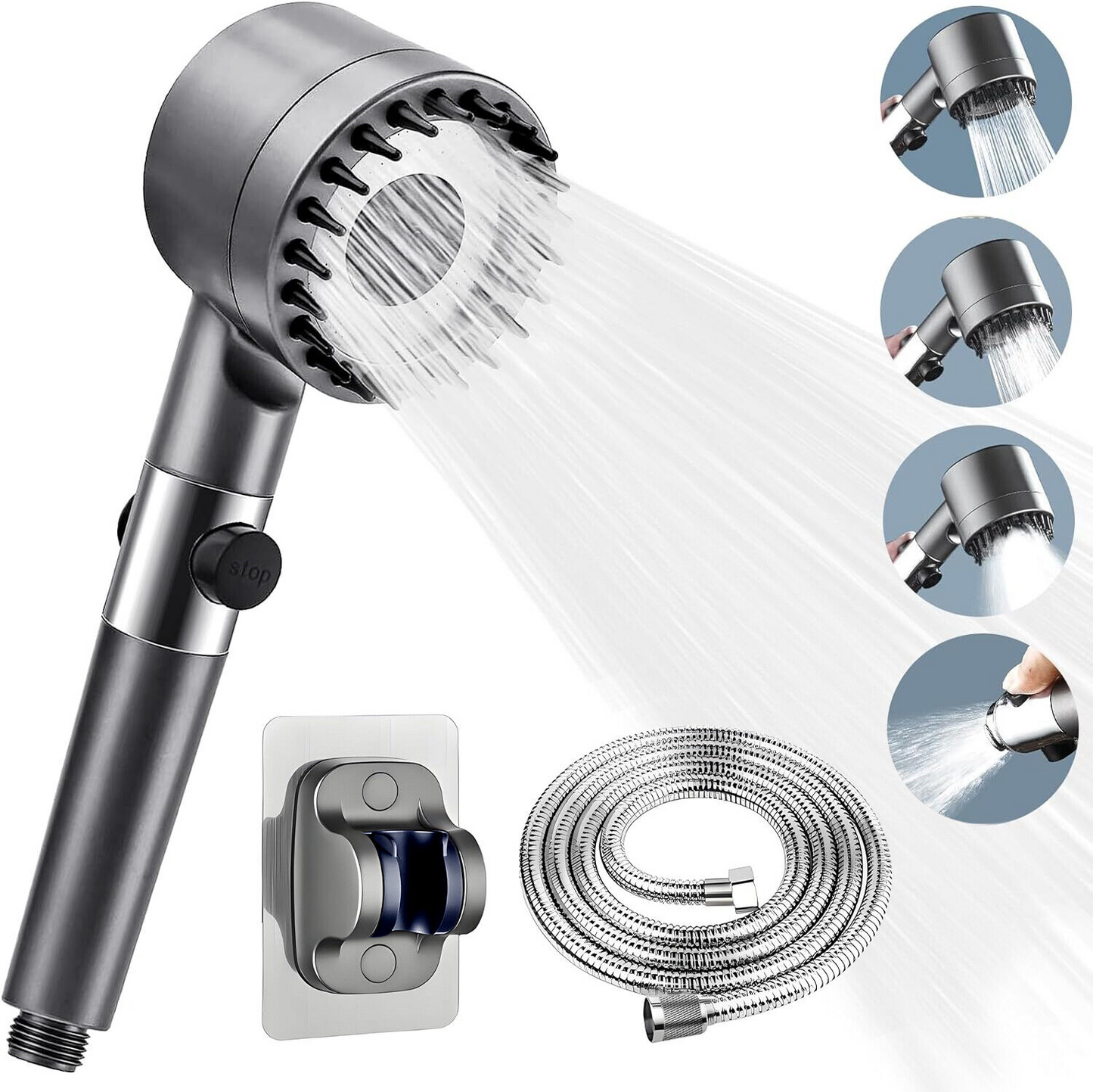 Ellery Scalp — 3-Mode Shower Head with Scalp Brush